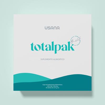 Sobre de USANA TotalPak, la solución completa para complementar tu dieta con suplementos de alta calidad.